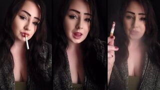 Devouring a cigarette in my dressing gown, coughing at the end
