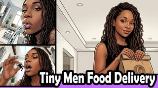 [STORY] Ebony Giantess Vore Feast - Tiny Men Delivered for Dinner POV