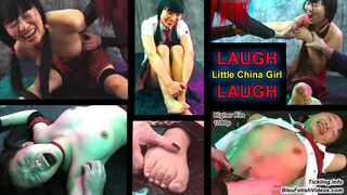 Laugh! China Girl, Laugh! - Sweet little Asian in School Girl outfit Tickled by Domina Skye and The Mystery Hands while she is bound and topless and laughs so much she can barely breath! 1080P
