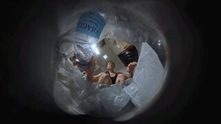 VR360's perspective of putting things into garbage bags