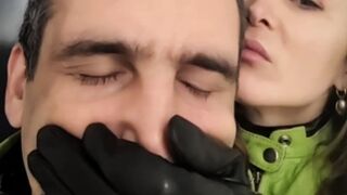 Her Hands over my mouth