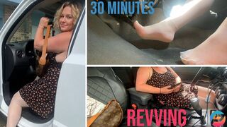 Miss Maddie Revving Plays with her Truck Engine While Waiting for her Husband - REVVING PEDAL PUMPING copy