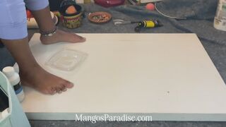 Temptress Mango with Barefoot Canvas Tease - Lofi, Fetish Art, Foot Fetish