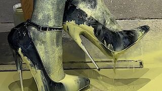 Devious Scream High Heels ruined with paint MP4