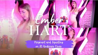 Pregnant & Squirting on St Andrews Cross