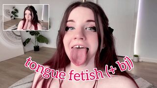 tongue play, finger sucking, and a licky blowjob
