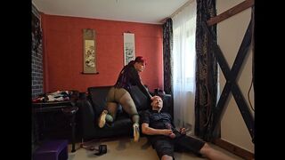 JOI for my big ass and feet with my slave Faith