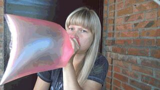 BLOWING UP and POPPING PLASTIC BAGS 8 BP