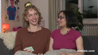 Lesbian Friends Play a Sexy Card Game