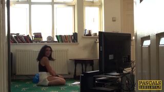 Super hot British whore fucked by rough dom cock