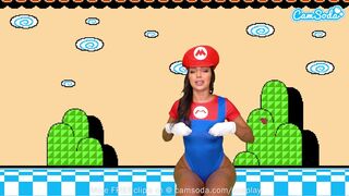 Camsoda - Big Ass Brunette Sisi Rose Cosplay As Super Mario Maker Her Pussy Squirt