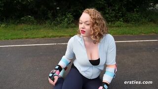 Busty Amateur Sarah Masturbates After Daily Exercise