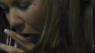 Teen gets drilled with huge cock