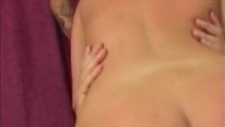 Blonde young girl satisfies two horny men