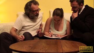 Anally destroyed subslut gets cum in mouth