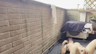 Backstage of Flashing and Have Fun on Balcony