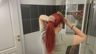 My beautiful hair in different ponytails WMV