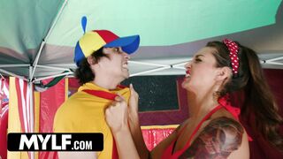 MYLF - Fucking an Extra Tall MILF In a Bounce House! - Trailer