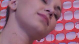 Babysitter doing her work