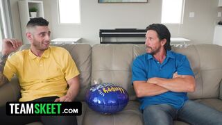 Gorgeous Young Sluts Strip Down And Pound Their StepDads To Celebrate Step-Father's Day