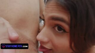 StayHomePOV - Sexy Babe Loses Naughty Game Of Cards And Licks My Asshole Before Giving Me A Footjob