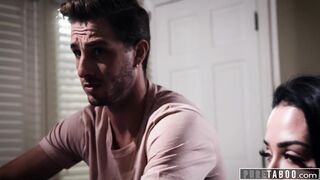 Vulnerable Ebony Teen Jenna Foxx Fulfills Her Horny Roommates' Threesome Needs PART 1