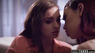 Step-Sister Assumes Siblings Identity To Fuck Lesbian Crush