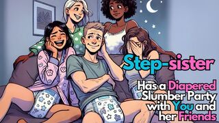 Slumber Party in Diapers with Your Step-Sister and her Friends