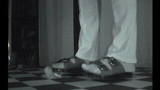 Tanja crushes my penis under three pairs of worn-out shoes - Cam 3