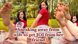 Sneaking away from wife to get JOI from her friend