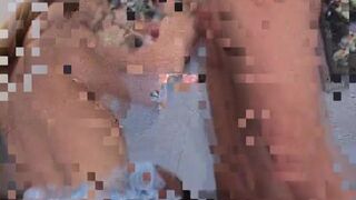 Two women getting pounded in orgy