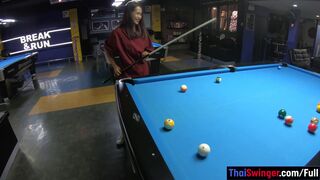 Perfect ass Thai bargirl has a massage blowjob for her customer