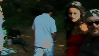 Threesome in the woods with amazing girls