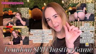 Femdom SPH chastity game with punishment