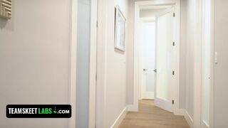 TeamSkeet Labs - Lucky Neighbor Oils Up And Fucks His Fit Latina Girl Next Door In The Backyard