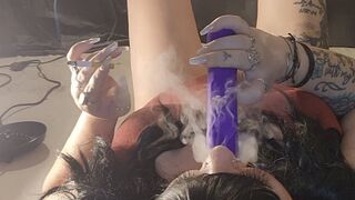 Naughty party girl indulging