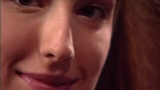Young tall redhead does anal in the bar