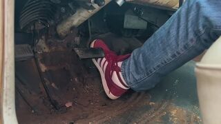 Sneakers & Striped tube socks pedal pumping