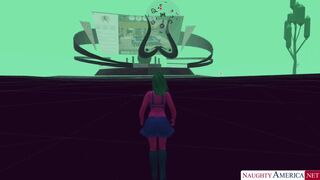 Walking around Naughty America looking for the Strip Club