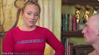 NuruMassage AJ Applegate Gets Naughty With Her BFF's StepBro