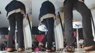 Tanja crushes my penis under three pairs of worn-out shoes - Cam 5