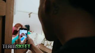 StepSiblings - Sexy Stepsisters Team Up On Big Bro's Cock