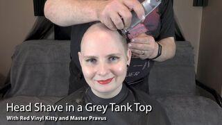 Head Shave in a Grey Tank Top 1k