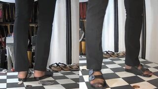 Tanja crushes my penis under three pairs of worn-out shoes - Cam 6