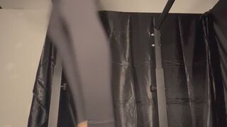 Isolated balls trampled in socks and bare feet by goddess bindi