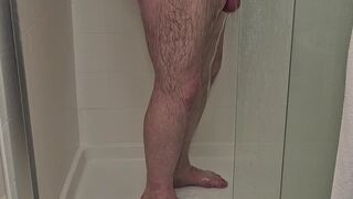 Small dick chub taking a shower
