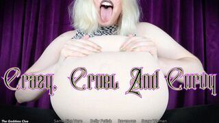 Crazy, Cruel And Curvy - HD - The Goddess Clue, Unhinged Goth Girl Is Voraciously Hungry For You, Obsessed With Getting Curvy From Vore, Cruel Digestion, Bloated Belly Play, Black Lipstick