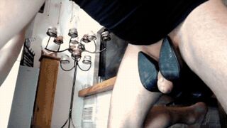 Bootjob from behind, heel insertion in ass, shoejob and wear cum filled high heel shoes! Small File Fast Download