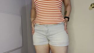 DESPERATE Pee Accident in Jean Shorts!
