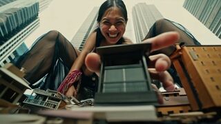 Asian Giantess Treats Houses Like Her Own Toys | Mobile